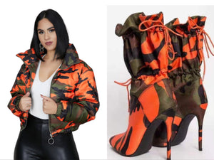 Camouflage Boots and Jacket Sets