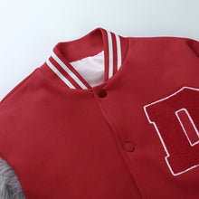 Load image into Gallery viewer, Baseball Jacket with Furry Sleeve Cotton Material
