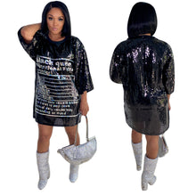 Load image into Gallery viewer, Sequin Shirt Dress
