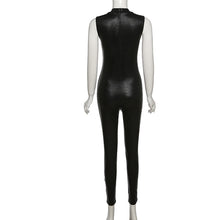 Load image into Gallery viewer, PU Sleeveless Jumpsuit
