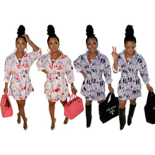 Load image into Gallery viewer, Spring Botton Shirt Dress
