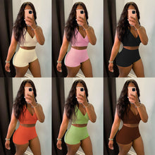 Load image into Gallery viewer, Women Vest Shorts 2 pcs Set
