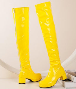 Colorful Over Knee Boots