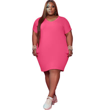 Load image into Gallery viewer, Plus Size Shirt Dress with Pocket
