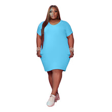 Load image into Gallery viewer, Plus Size Shirt Dress with Pocket
