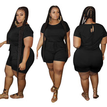 Load image into Gallery viewer, Plus Size Short Sleeve Jumpsuits
