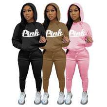 Load image into Gallery viewer, Pink Jogger 2 Pcs Fleece Set
