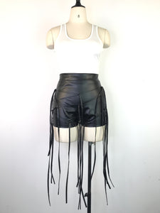 Women PU Shorts