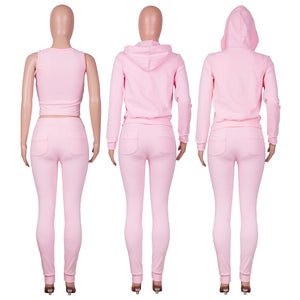 Women Fleece 3 PCs Set