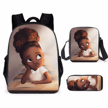 Load image into Gallery viewer, Customized Printed Book Bag 3 Pcs Set  Free Shipping
