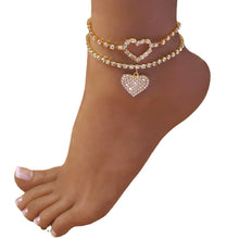 Load image into Gallery viewer, Heart Diamond Anklets(MOQ3)
