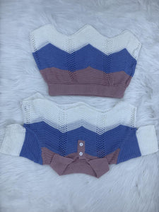 Knit Polo Shirt with Skirt 2 pcs Set