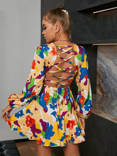 Load image into Gallery viewer, Sexy Backless High Waist Printed Dress
