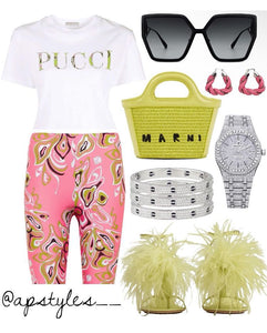 PUCCI  2 pcs Set Cotton Blended