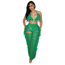 Load image into Gallery viewer, Women Bikini Tassel Pants Set
