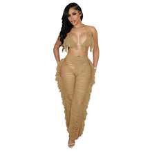 Load image into Gallery viewer, Women Bikini Tassel Pants Set
