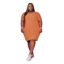 Load image into Gallery viewer, Plus Size Shirt Dress with Pocket
