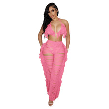 Load image into Gallery viewer, Women Bikini Tassel Pants Set
