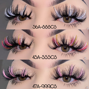 Colorful Gillter Mink Lashes MOQ5