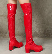 Load image into Gallery viewer, Colorful Over Knee Boots
