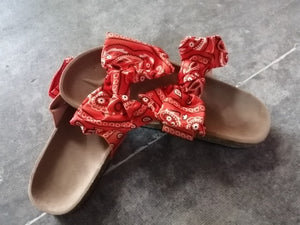 Double bowknot Bandana slipper