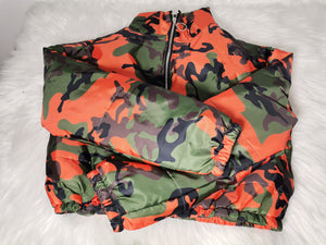 Orange Camouflage Coat