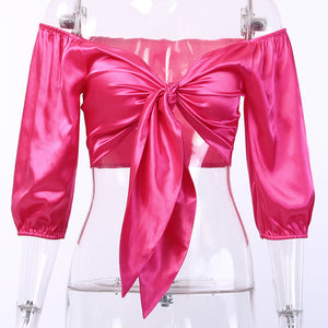 Silky Bow Shirt