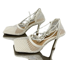 Load image into Gallery viewer, Lace Cutout High Heel Sandals
