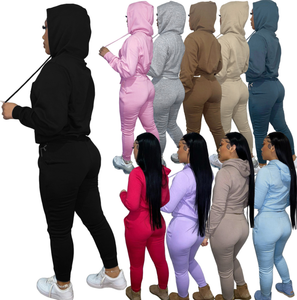 Cotton Fleece Hoodie Set