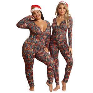 Plus Size Christmas Long Pajama