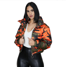 Load image into Gallery viewer, Orange Camouflage Coat
