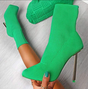 Women Knit High Heel