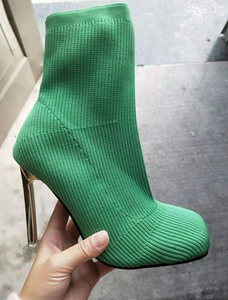 Women Knit High Heel