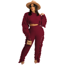 Load image into Gallery viewer, Women Sweater Tassel Set
