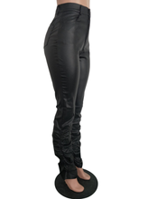 Load image into Gallery viewer, Leather Stacked Pants
