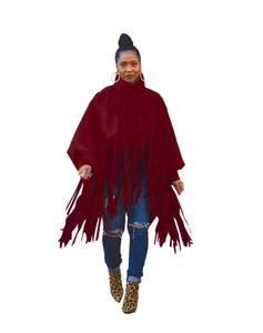 Winter Long Sleeve Tassels Top Cotton Material