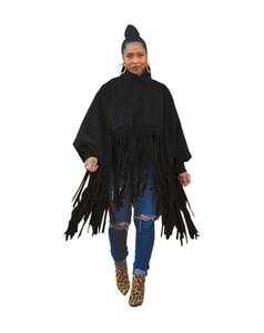 Winter Long Sleeve Tassels Top Cotton Material