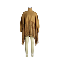 Load image into Gallery viewer, Winter Long Sleeve Tassels Top Cotton Material
