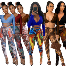 Load image into Gallery viewer, Causal Colorful Leggings 2 Pcs Sets
