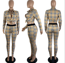 Load image into Gallery viewer, Women Plaid Shirt 2 Pcs Set
