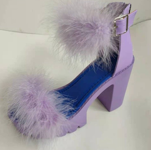 Women Feather High Heel