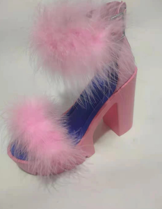 Women Feather High Heel