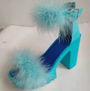 Women Feather High Heel