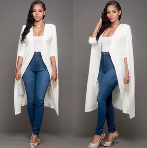 Women Plus Size Cape Blazer