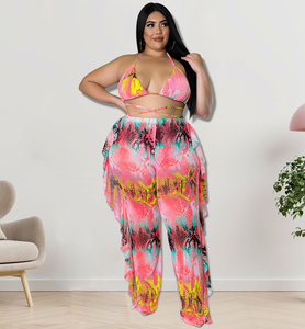 Plus Size Swimsuit 3 PCs Set