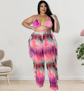 Plus Size Swimsuit 3 PCs Set