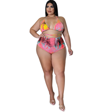 Load image into Gallery viewer, Plus Size Swimsuit 3 PCs Set
