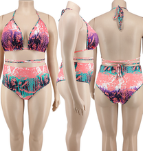 Load image into Gallery viewer, Plus Size Swimsuit 3 PCs Set
