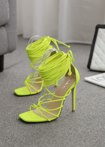 Women Lace Up Roman Heels