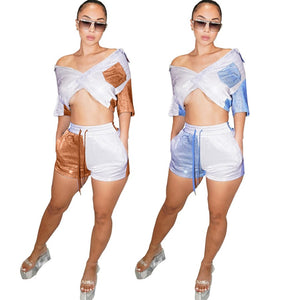 Women Fashion 2 pcs Shorts Set